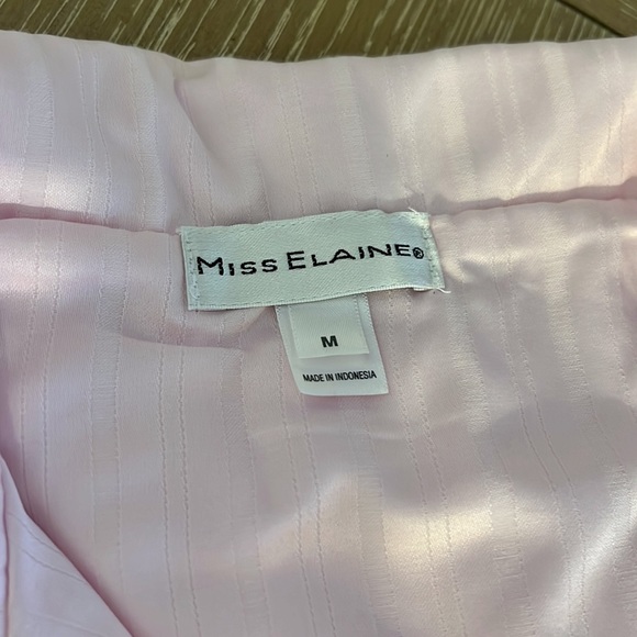 Miss Elaine Women's 2-Pc. Striped Notched-Collar Pajamas Set - Picture 4 of 5